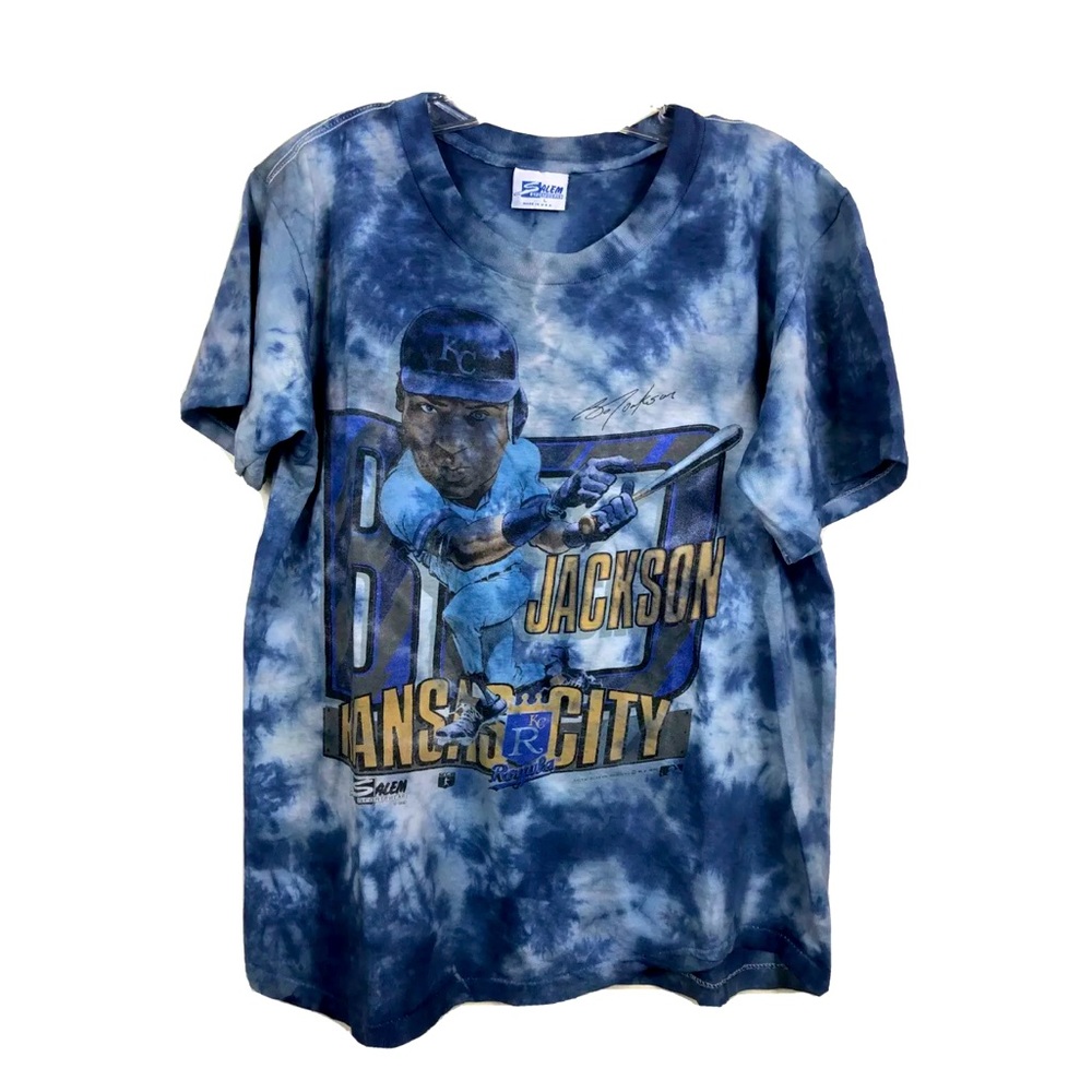 Bo Jackson Vtg Salem Sportswear Kansas City Royals Tie-Dye T-Shirt - Sm/Medium